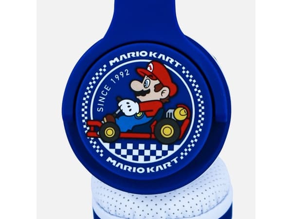 OTL Technologies Super Mario Nintendo Mariokart, Koblet med ledninger (ikke trådløs), Spilling, 20 - 20000 Hz, 175 g, Hodesett, Blå, Hvit