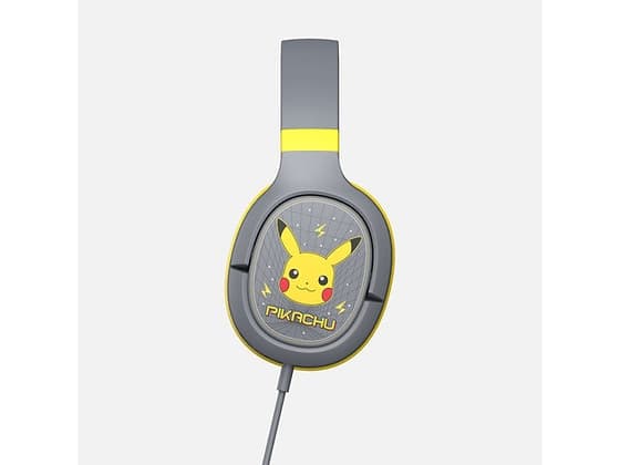OTL Technologies Pokémon PK0862, Koblet med ledninger (ikke trådløs), Spilling, 230 g, Hodetelefoner, Grå, Gult