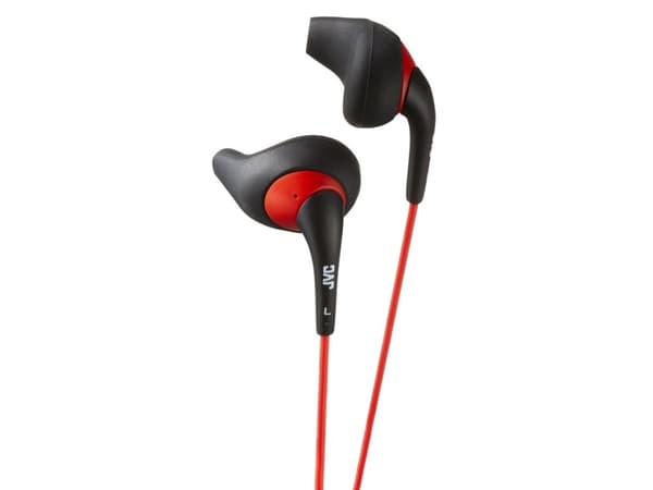 JVC HA-EN10-BR-E, Hodetelefoner, In-ear, Idretter, Svart, Rød, 1 m, iPhone