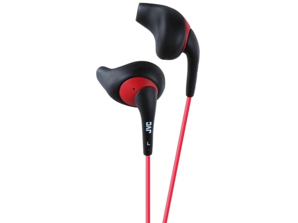 JVC HA-EN10-BR-E, Hodetelefoner, In-ear, Idretter, Svart, Rød, 1 m, iPhone