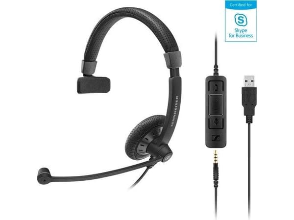 Epos SC 45 USB MS, Headset, Huvudband, Office/Call center, Svart, Mono, Inline-kontrollenhet