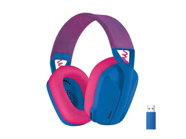 Logitech G435 LIGHTSPEED - Hodesett - Full størrelse - 2,4 GHz - Trådløs - USB - Blå