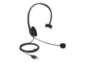 Miniatyrbilde 1 av 3: Delock - Hodesett - on-ear - kablet - USB-A - svart