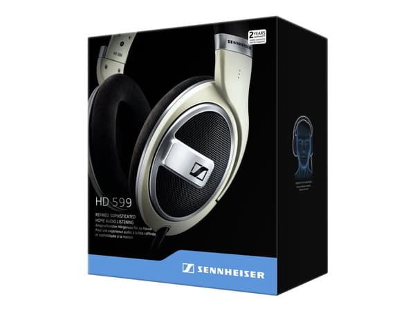 Sennheiser HD 599 - HD 500 - hodetelefoner - full størrelse - kablet - 3,5 mm jakk - brun, elfenben, matt metallisk