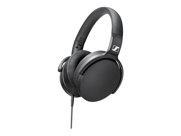 Sennheiser HD 400S - Hörlurar med mikrofon - fullstorlek - kabelansluten - 3,5 mm kontakt - ljudisolerande - svart
