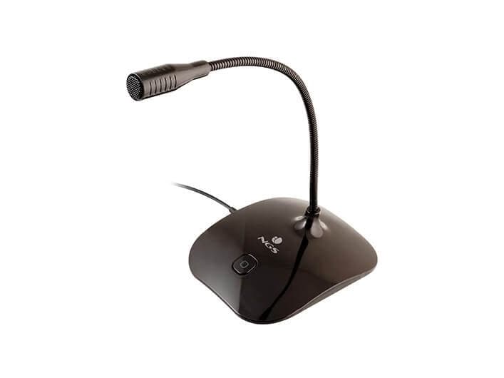 MICROPHONE WITH SUPPORT, NSW 115 MS BLACK SUPPORT FILTER/NOISE/JACK 3.5 MM/FLEXIBLE/MUTE MS115