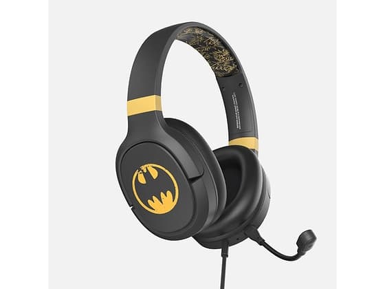 OTL Technologies DC Comics Batman Pro G1, Langallinen, Pelaaminen, 230 g, Kuulokkeet, Musta, Kulta