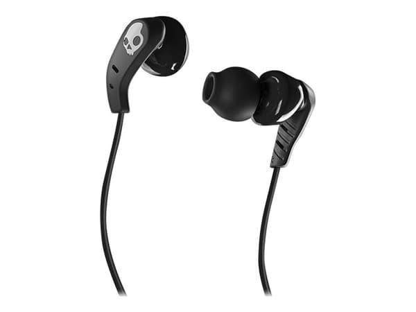Skullcandy Set - Hörlurar med mikrofon - inuti örat - kabelansluten - Lightning - ljudisolerande - äkta svart