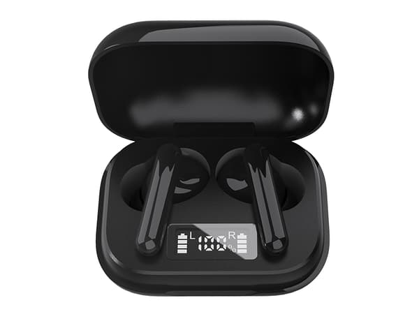 Denver TWE-38BLACK, Trådlös, Samtal/musik, Headset, Svart