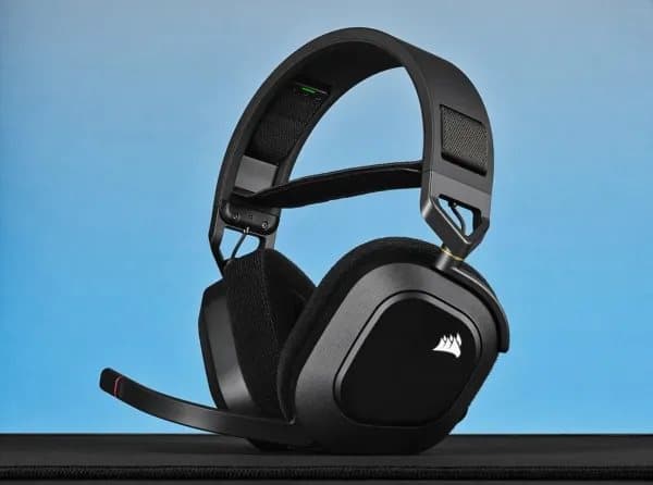 CORSAIR Gaming HS80 RGB - Headset - fullstorlek - 2,4 GHz - trådlös - USB