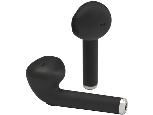 DENVER TWE-46 - True wireless-hodetelefoner med mikrofon - ørepropp - Bluetooth - svart
