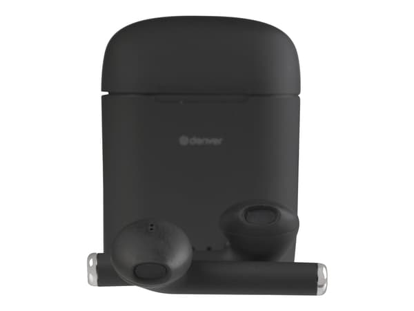 DENVER TWE-46 - True wireless-hörlurar med mikrofon - öronknopp - Bluetooth - svart