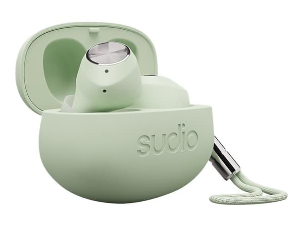 Sudio T2 - True wireless-hodetelefoner med mikrofon - i øret - Bluetooth - aktiv støydemping - jade