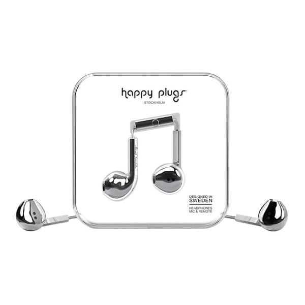 Happy Plugs Earbud Plus Hörlurar - Silver