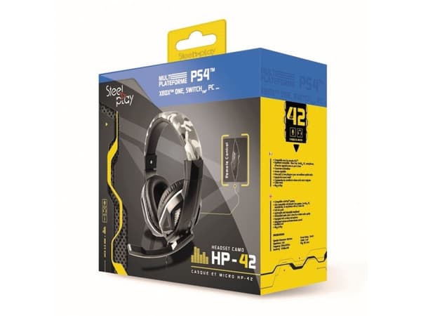 Steelplay HP42 - Headset - fullstorlek - kabelansluten - 3,5 mm kontakt - kamouflagefärgad