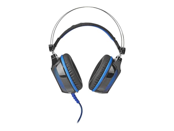 Nedis GHST500BK - Hodesett - 7,1-kanals - full størrelse - kablet - USB - svart, blå