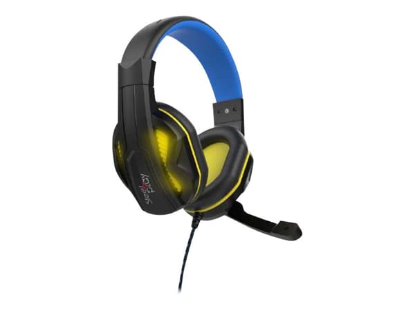 Steelplay HP47, Kuulokkeet, Pääpanta, Pelaaminen, Musta, Keltainen, Kaksikanavainen, Volume +,Volume -