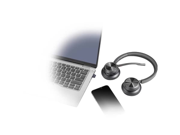 POLY Voyager 4320 UC, Trådlös, Kontor/callcenter, 162 g, Headset, Svart