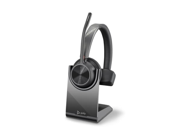 POLY Voyager 4310 UC, Trådlös, Kontor/callcenter, 122 g, Headset, Svart