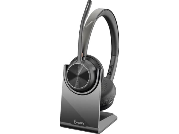 POLY Voyager 4320 UC, Trådløs, Kontor/kundesenter, 162 g, Hodesett, Sort