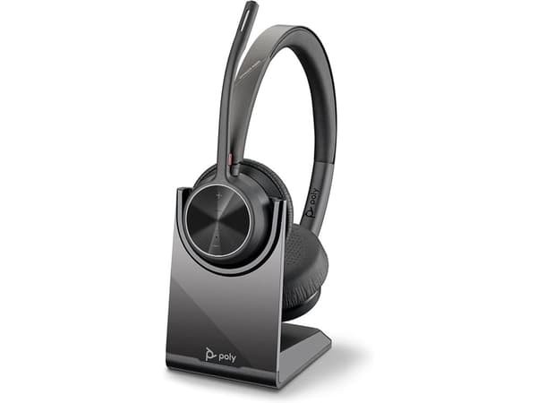 POLY Voyager 4320 UC, Trådløs, Kontor/kundesenter, 162 g, Hodesett, Sort