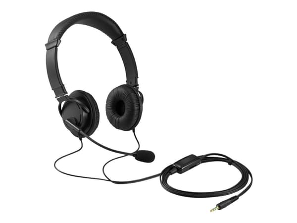 Kensington Hi-Fi Headphones with Mic - Hodetelefoner med mikrofon - on-ear - kablet - 3,5 mm jakk