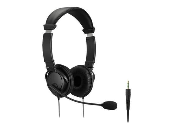 Kensington Hi-Fi Headphones with Mic - Hodetelefoner med mikrofon - on-ear - kablet - 3,5 mm jakk