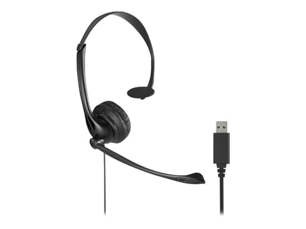 Kensington - Hodesett - on-ear - kablet - USB-A - svart