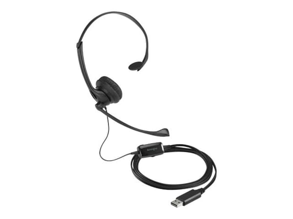 Kensington - Hodesett - on-ear - kablet - USB-A - svart
