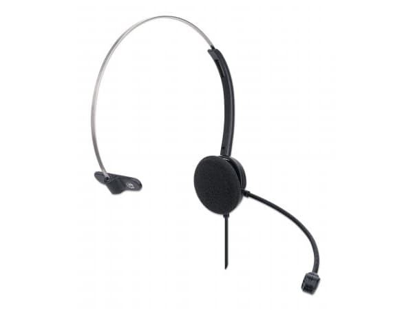 Manhattan 179867, Kabel, Kontor/callcenter, 20 - 20000 hz, 180 g, Headset, Svart