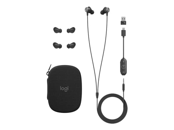 Logitech Zone, Langallinen, Toimisto/puhelukeskus, 33 g, Kuulokkeet, Grafiitti