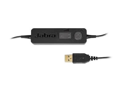 Jabra BIZ 1100 USB Duo - Hodesett - on-ear - kablet - USB - svart - akademisk - Certified for Microsoft Teams, Zoom Certified