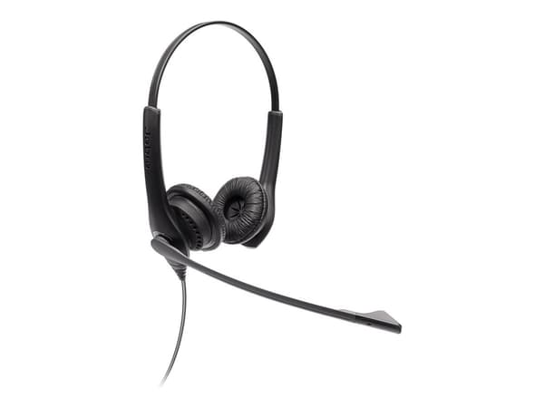 Jabra BIZ 1100 USB Duo - Hodesett - on-ear - kablet - USB - svart - akademisk - Certified for Microsoft Teams, Zoom Certified
