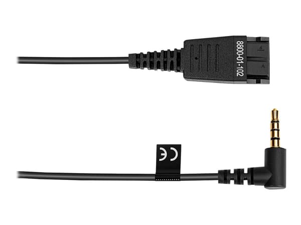 Jabra BIZ 1100 Duo - Headset - på örat - kabelansluten - 3,5 mm kontakt - svart - universitet - Certifierad för Microsoft-teams, Zoomcertifierad