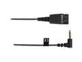 Miniatyrbild 4 av 5: Jabra BIZ 1100 Duo - Headset - på örat - kabelansluten - 3,5 mm kontakt - svart - universitet - Certifierad för Microsoft-teams, Zoomcertifierad