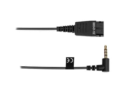 Jabra BIZ 1100 Duo - Headset - på örat - kabelansluten - 3,5 mm kontakt - svart - universitet - Certifierad för Microsoft-teams, Zoomcertifierad
