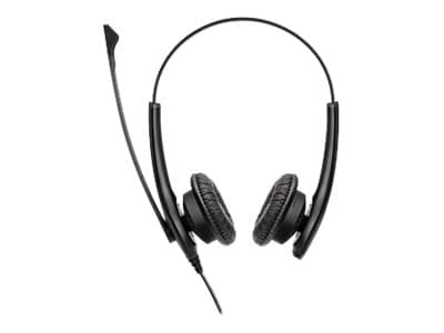 Jabra BIZ 1100 Duo - Headset - på örat - kabelansluten - 3,5 mm kontakt - svart - universitet - Certifierad för Microsoft-teams, Zoomcertifierad
