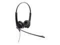Miniatyrbild 1 av 5: Jabra BIZ 1100 Duo - Headset - på örat - kabelansluten - 3,5 mm kontakt - svart - universitet - Certifierad för Microsoft-teams, Zoomcertifierad