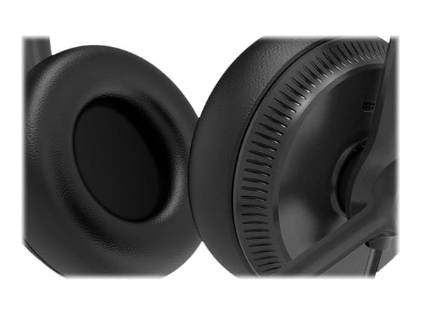 Yealink YHS34 Dual - Headset - på örat - kabelansluten - Quick Disconnect - svart