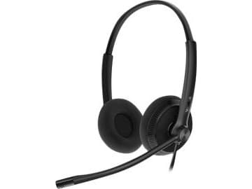 Yealink YHS34 Dual - Headset - på örat - kabelansluten - Quick Disconnect - svart