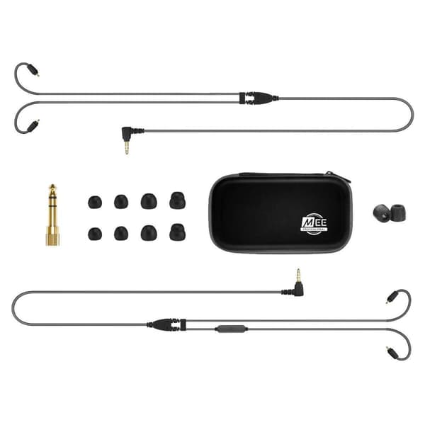 MEE audio MX2 PRO In-Ear hörlurar  avtagbara kablar Black/Smoke