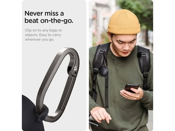 Spigen Kotelo Spigen Geo Fit Samsung Galaxy Buds 2/Live/Pro grafiitinharmaa