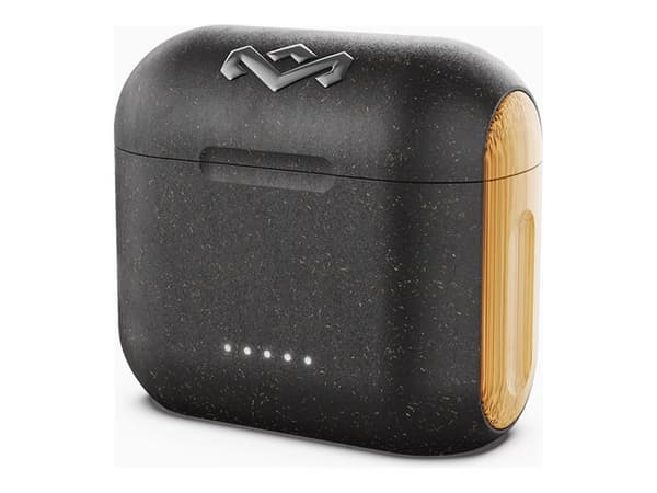 House of Marley Rebel - True wireless-hörlurar med mikrofon - inuti örat - Bluetooth - ljudisolerande - svart