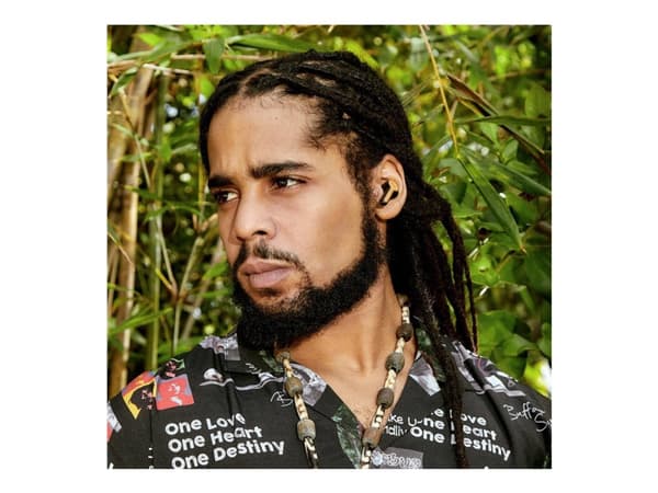 House of Marley Rebel - True wireless-hörlurar med mikrofon - inuti örat - Bluetooth - ljudisolerande - svart