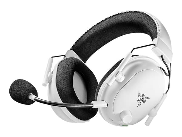 Razer BlackShark V2 PRO - Hodesett - full størrelse - Bluetooth - trådløs, kablet - 3,5 mm jakk - lydisolerende - hvit