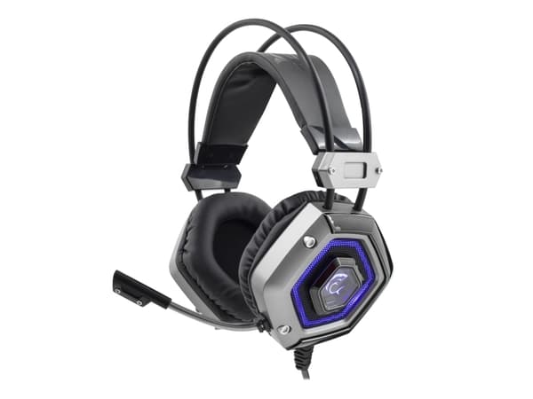 White Shark LION, Kabel, Spela, 20 - 20000 hz, Headset, Svart, Silver