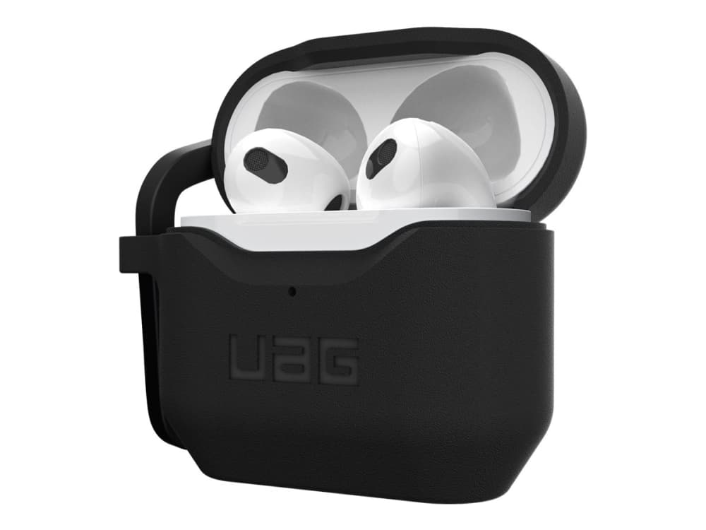 UAG Rugged Case for Airpods (3rd Gen, 2021) - Std. Issue Silicone_001 Black - Fodral för trådlösa öronsnäckor - antimikrobiell - silikon - svart - fö