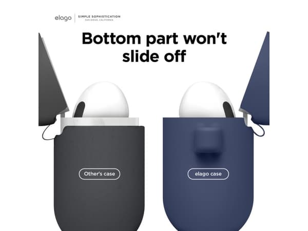 elago - Fodral laddningsfodral för trådlösa öronsnäckor - premiumsilikon - jean indigo - för Apple AirPods (3:e generationen)