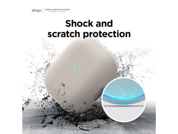 elago AirPods 3 Liquid Hybrid Basic -kotelo, Boks, beige