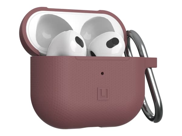 [U] Protective Case for Airpods (3rd Gen, 2021) - Dot Aubergine - Fodral för trådlösa öronsnäckor - silikon - aubergine - för Apple AirPods (3:e gene